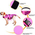 Queenmore Dog Life Jacket, Adjustable Ripstop Shark Safety Vest with High Buoyancy and Durable Rescue Handle, Pink Fish