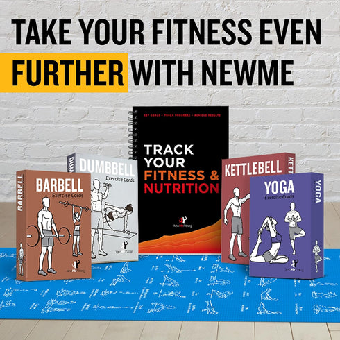NewMe Fitness Bodyweight Workout Cards, Instructional Fitness Deck for Home or Gym