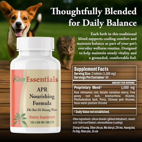 120 Kan Herb Company APR Nourishing Formula Traditional Chinese Herbal Blend for Dogs and Cats Supports Cooling