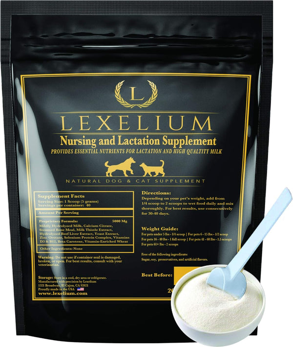 Nursing Supplement and Vitamins for Dogs and Cats, Lactation and Recovery Supplement for Breeders, 200g