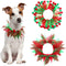 cyeollo 2 Pack Dog Collar - Elastic Adjustable Valentines Holiday Collars with Pom Pom Ornaments for Medium Dogs
