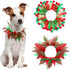 cyeollo 2 Pack Dog Collar - Elastic Adjustable Valentines Holiday Collars with Pom Pom Ornaments for Medium Dogs