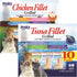 INABA Natural, Premium Hand-Cut Grilled Tuna and Chicken Fillets Cat Treat/Topper, 20