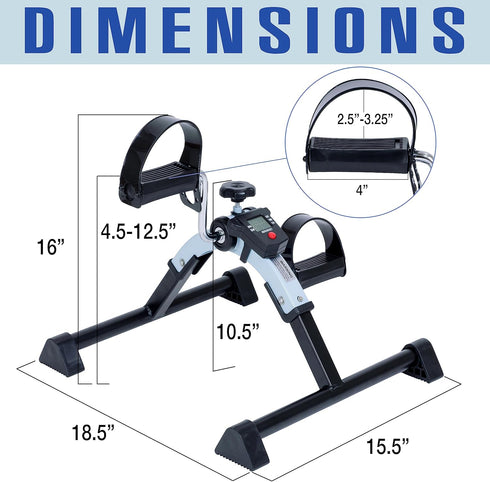 iLiving Under Desk Bike Pedal Exerciser with Electronic Display, Mini Bike for Legs and Arms Workout