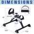 iLiving Under Desk Bike Pedal Exerciser with Electronic Display, Mini Bike for Legs and Arms Workout