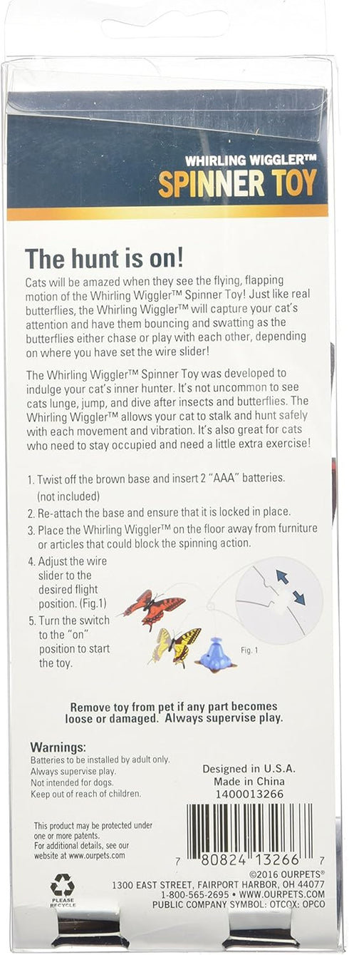 1400013266 OurPet's Whirling Wiggler Spinner Cat Toy, Model: