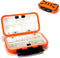Fishing Tackle Box Portable Hard Case for Baits, Hooks, Lures, Swivels, Jigs, Sinkers - Orange Waterproof (1pcs)