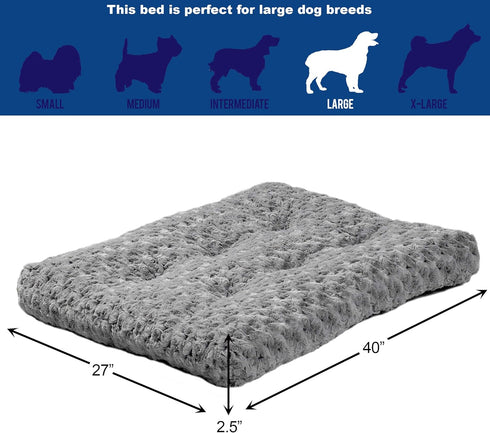 MidWest Homes for Pets Deluxe Dog Beds, Super Plush for Dog Crates, Machine Wash & Dryer Friendly