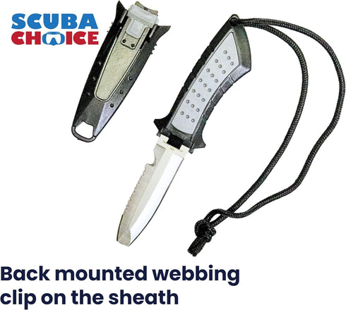 Scuba Choice Diving Low Volume Blunt Tip BCD Knife, Compact Safety Knife, Blue, 2-3/4" Stainless Steel Blade