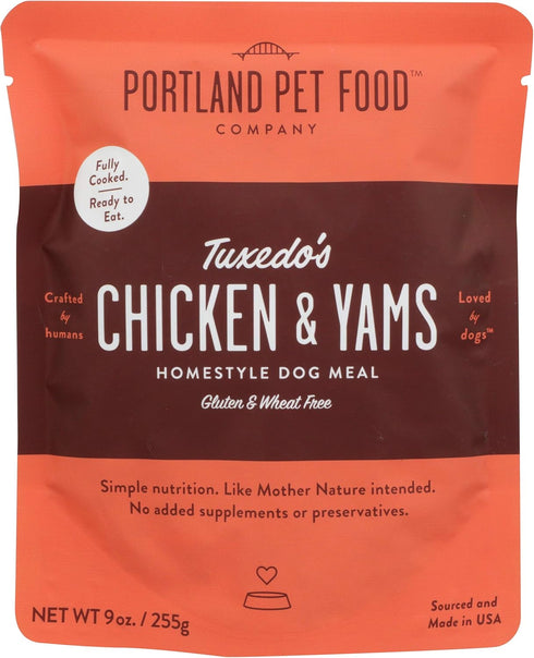 Tuxedo's Chicken & Yams Dog Meal, 9 oz.