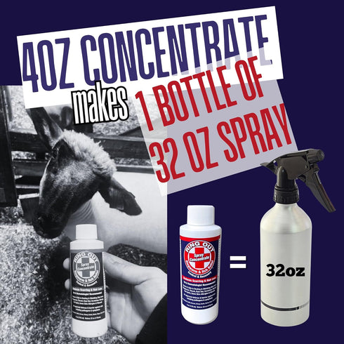 Ring Out 32 oz. Spray - Control and Help Ringworm for Cats, Dogs, Sheep, Goats, Cattle, Horses, and Pets