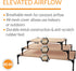 K&H Elevated Outdoor Dog Cot Bed, Raised Cooling Bed with Washable Mesh for Large Dogs, Heavy Duty Frame, Tan
