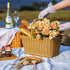 GRANNY SAYS Large Wicker Bike Basket with Accessories, Waterproof Front Bicycle Basket with Handles for Adult Bikes