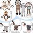 Honoson 9 Pcs Squeaky Plush Dog Toys - Durable Soft Teething Toys for Small Medium Dogs (Cute Animal)
