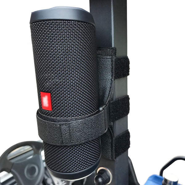 HomeMount Portable Speaker Mount for Golf Cart - Adjustable Strap for Bluetooth Wireless Speaker Attachment