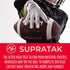 Franklin Sports Supratak Football Receiver Gloves | White/Chrome | Youth Small