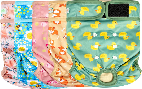 Langsprit Female Dog Diapers for Doggie Puppy,Reusable Dog Period Diapers Female for