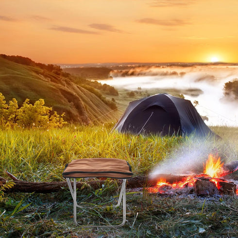 MAGICLULU Folding Camping Stool Portable Collapsible Seat Lightweight Wearable Chair with Foot Rest for Outdoor Hiking
