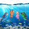 4 Pack Floating Fish Tank Decorations, Cute Little Diver Aquarium Decoration with Floating Device Accessories
