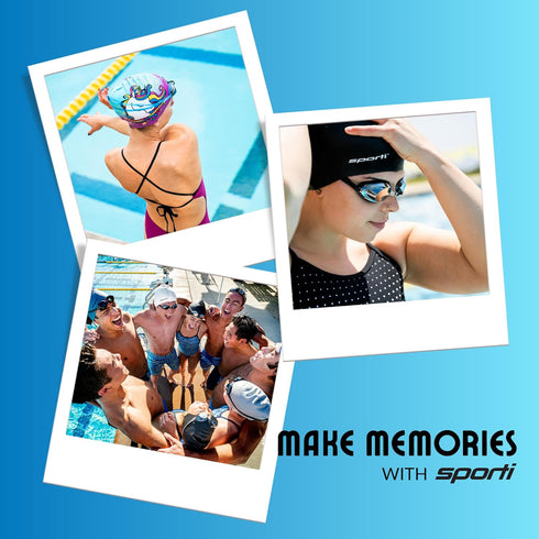 Sporti Solid Ear Protection Silicone Swim Cap