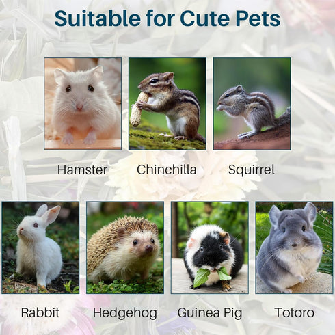 Sukh 150G Hamster Bedding - Flowers & Herbs for Odor Control and Hamster Habitat Decor