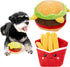 Plush Dog Toy Food Shaped Stuffed Pet Toys Puppy with Squeaker Crinkle