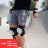 SKATEWIZ Knee Pads for Skating - Adult Knee and Elbow Pads Set for Women, Size L/XL in Black White