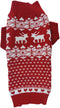 Red Reindeer Christmas Dog Sweater, Knit Winter Holiday Sweater for Large Dogs, XX-Large (XXL) Size 23" Back