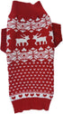 Red Reindeer Christmas Dog Sweater, Knit Winter Holiday Sweater for Large Dogs, XX-Large (XXL) Size 23" Back