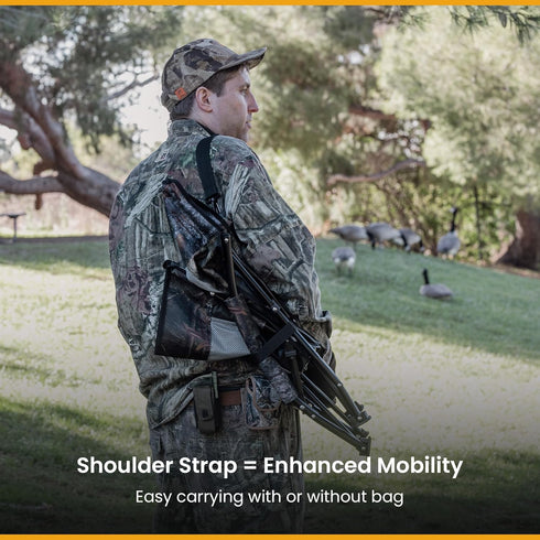 350LBS ARROWHEAD OUTDOOR Low-Profile Turkey Hunting Chair Camo Folding Blind Seat with Mesh Comfort & Carry Strap