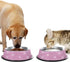 SAVORI Bling Dog Bowls - Pink, 640ML Handmade Rhinestones Stainless Steel Pet Bowls, Set of 2