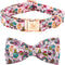 Elegant little tail Christmas Dog Collar, Gingerbread Man Print Holiday Bow Collar for Large Dogs