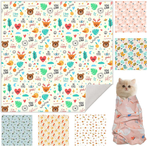 33.5" Cat Wrap for Grooming, Maximum, Self-Adherent Soft Cat Blanket for Nail