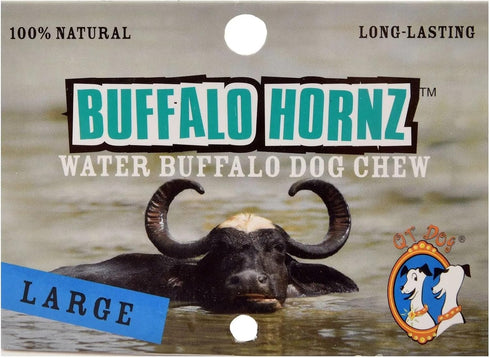 QT Dog Buffalo Hornz Water Buffalo Horn Dog Treat