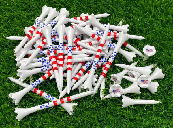 NorthPointe Golf Tees Plastic Combo Pack of 50 Includes (40 Count) 3 ¼” Tees + (10 Count) 1½ Short Tees
