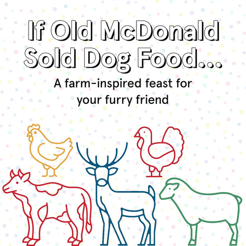 Mixed Meat E-I-E-I-O Air Dried Dog Food, 2lbs - Real Beef, Lamb, Turkey, Chicken & Venison, Grain-Free, High-Protein