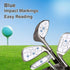 Qishiyi Golf Impact Tape Labels,Self-Teaching Sweet Spot and Consistency Analysis.for Irons Woods and Putters