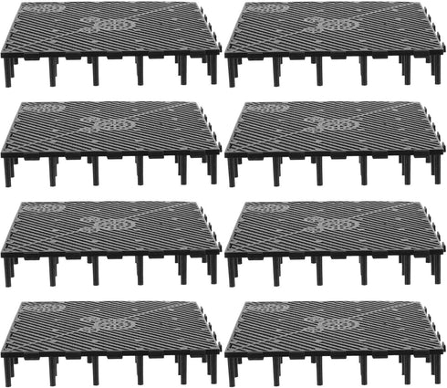 POPETPOP 20pc Fish Tank Bottom Filter Plate - Sand Gravel Filter Board PVC Splicing Clapboard (Black)