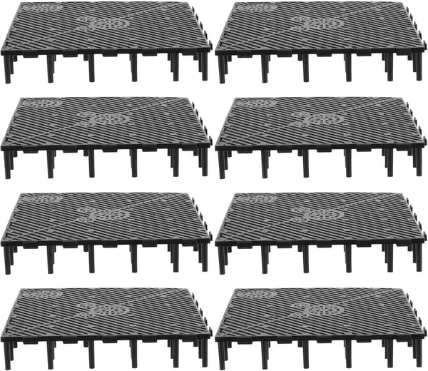 POPETPOP 20pc Fish Tank Bottom Filter Plate - Sand Gravel Filter Board PVC Splicing Clapboard (Black)