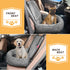 Sephyroth Dog Car Seat for Small/Medium Dogs - Washable Pet Travel Safety Car Seat, Soft Removable Puppy Car Seat (Gray)