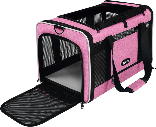 GAPZER Cat Carrier 18x11x11 Delta Airline Approved, Easy Load Soft Pet Plane