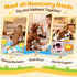 Pack 9 KIPRITII Whimsical Squeaky Dog Toys for Small Dogs & Puppies Plush Toys with Storage Bag, Pcs Stuffed Puppy Chew