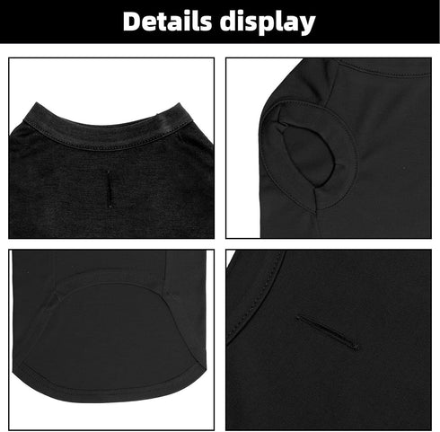 BINGPET Security Dog Shirts, Soft Cotton Puppy T-shirt, Lightweight Dog Costumes Tank Top Vest for Small Medium Large