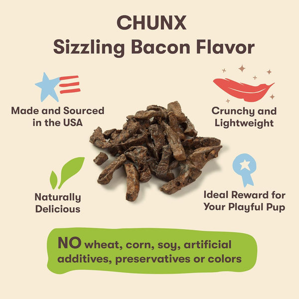 Pet 'n Shape CHUNX - Beef Lung Natural Dog Treats - Made & Sourced in the USA, 32 Ounce