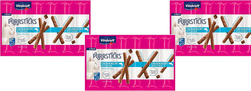 Vitakraft Chicken Purrsticks Cat Treats 18 Pack with Salmon