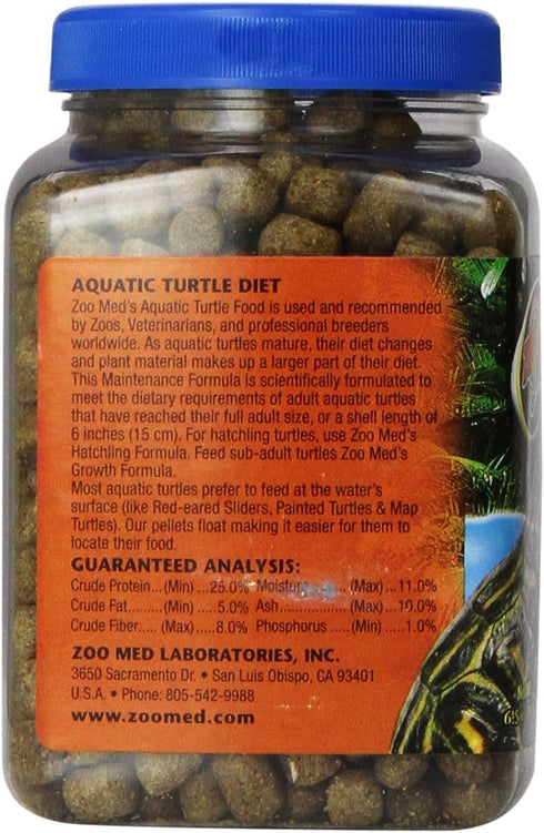 Zoo Med Natural Aquatic Turtle Food, Maintenance Formula, 6.5 Ounce
