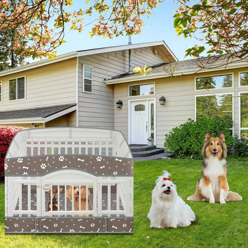 2 Pack 36 Inch 4 Dog Playpens Cover and Bottom Mat Fits for Panels Pet PlayPen, Dog Crate Cover Puppy Exercise Pad