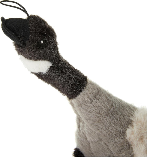Multipet Canada Goose Migrator Bird Plush Dog Toy, Gray, 16"