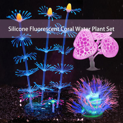 NIHUIFA Fishtank Artificial Plant Landscape Fish Tanks Decorations for Aquariums Terrarium Shrimp Fluorescence