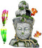 PINVNBY Large Buddha Head Statue Decorations for Fish Tank, Resin Ornament, Betta Hideout Cave for Small Fish and